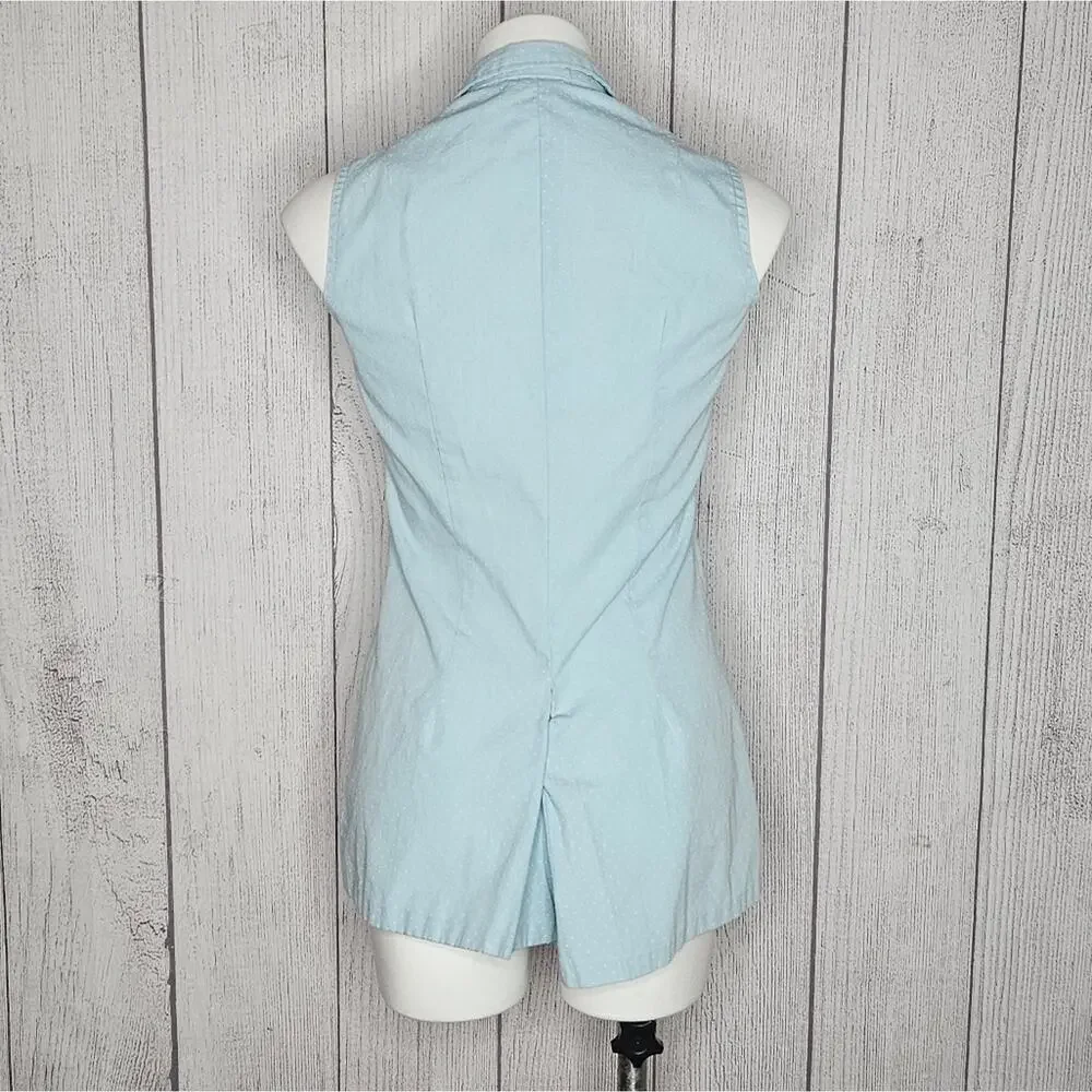 VTG 60s Blue/White Polka Dot Collared Playsuit Romper by Jerry Mann
